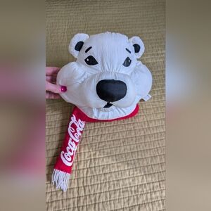 Vintage 1993 Coca Cola Bear Hanging Stuffed Pillow Play By Play